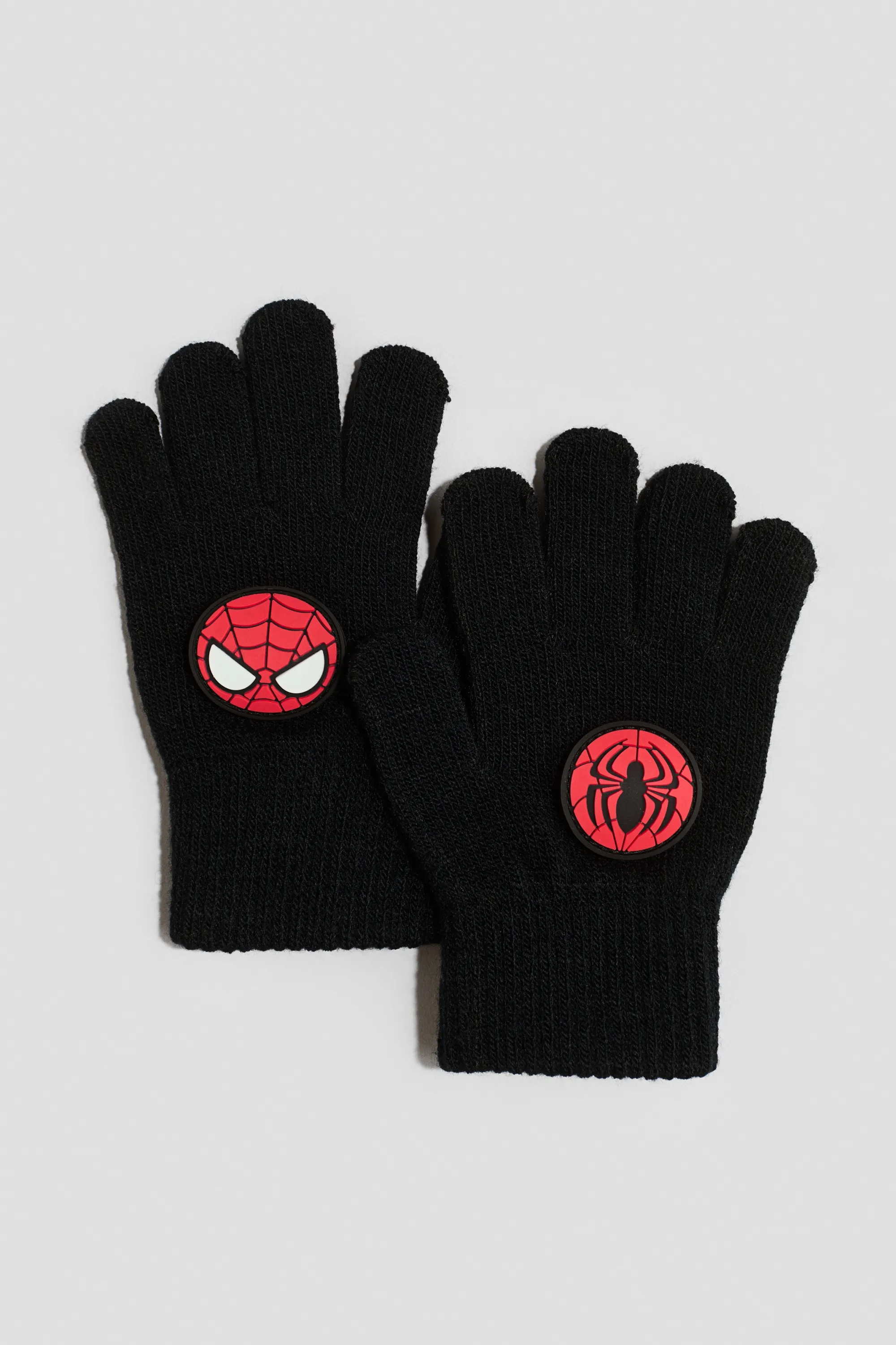 Gants avec application - Noir/Spider-Man