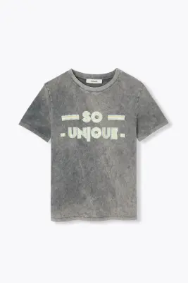 T-shirt à message so unique — photo 1