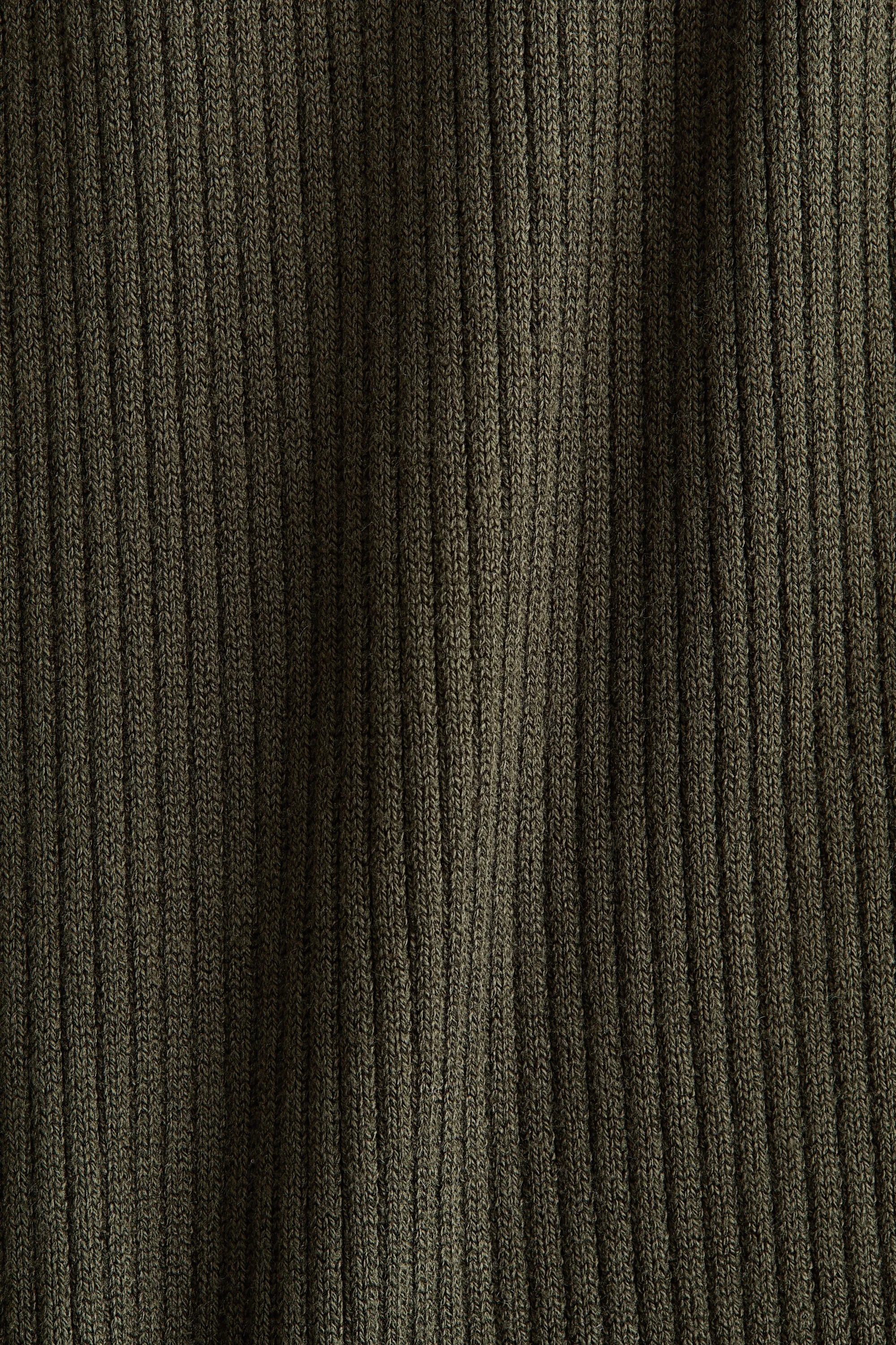 MAMA Robe en maille côtelée - Vert foncé