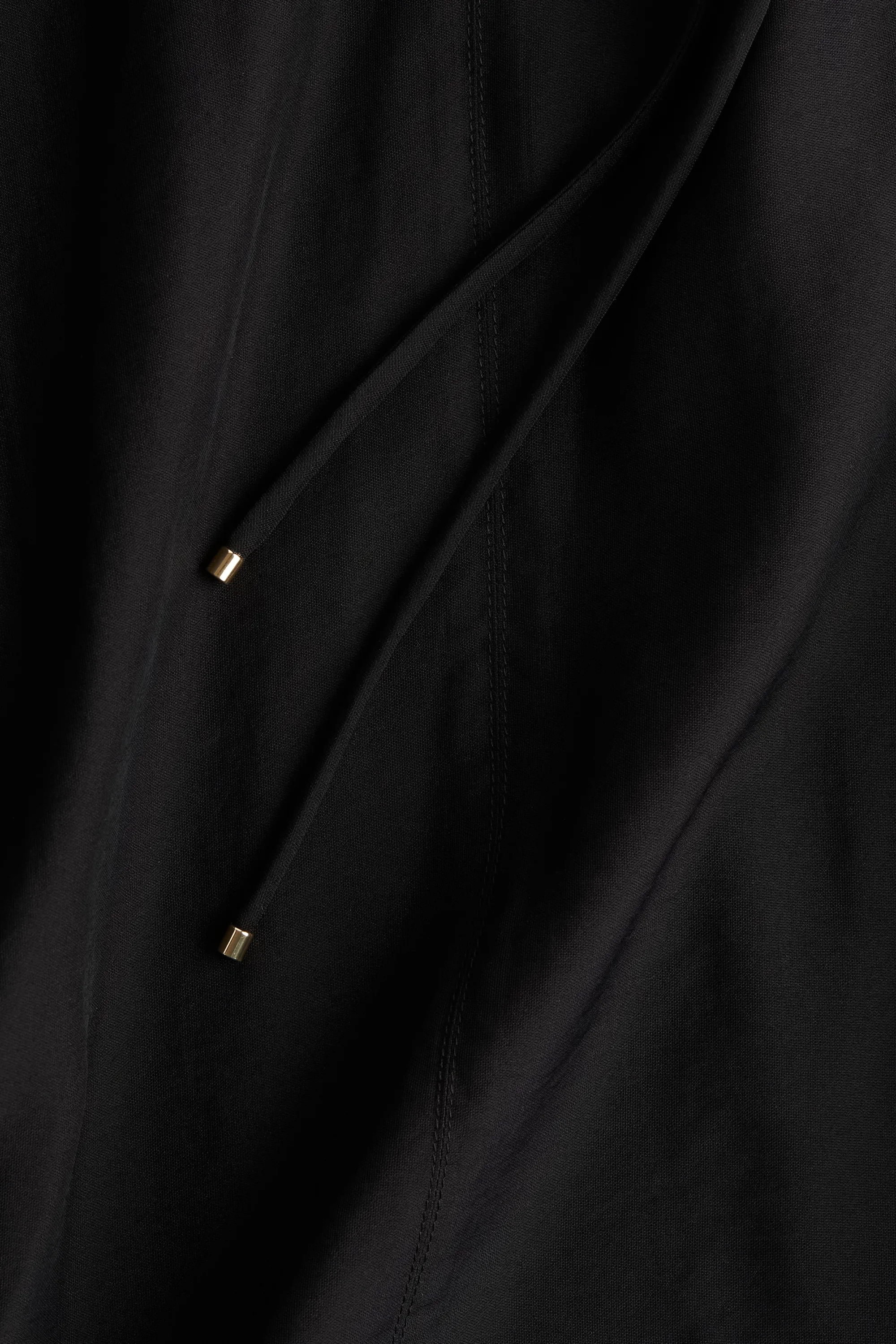 Robe tunique avec ceinture à nouer - Noir