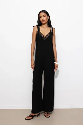 Combi-pantalon détail dentelle — photo 3