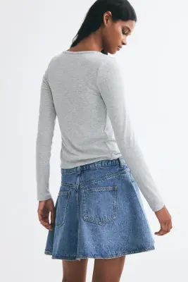Ensemble 2 pièces gilet et top - Gris clair chiné — photo 2