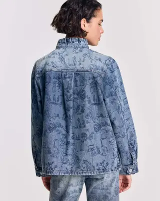Vareuse Cyrius imprimé Toile de jeu bleu vintage — photo 5