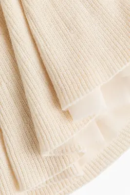 Top à effet superposé avec bretelles fines - Beige clair — photo 5