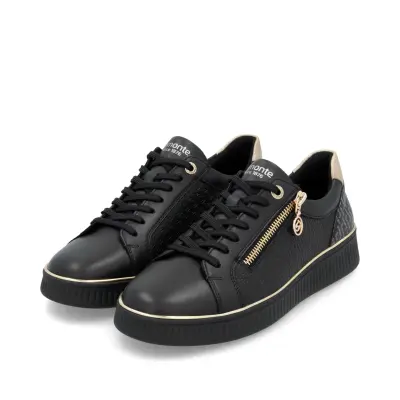 Baskets Remonte D2E00-03 Noires - Lacets Grande Pointure Femme — photo 3
