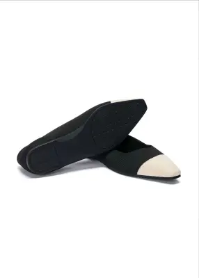 Celine Recycled Ballet Flats - Black and cream toe — photo 3