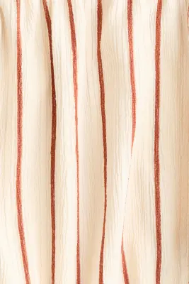 Top épaules nues à effet froissé - Crème/rayé — photo 4