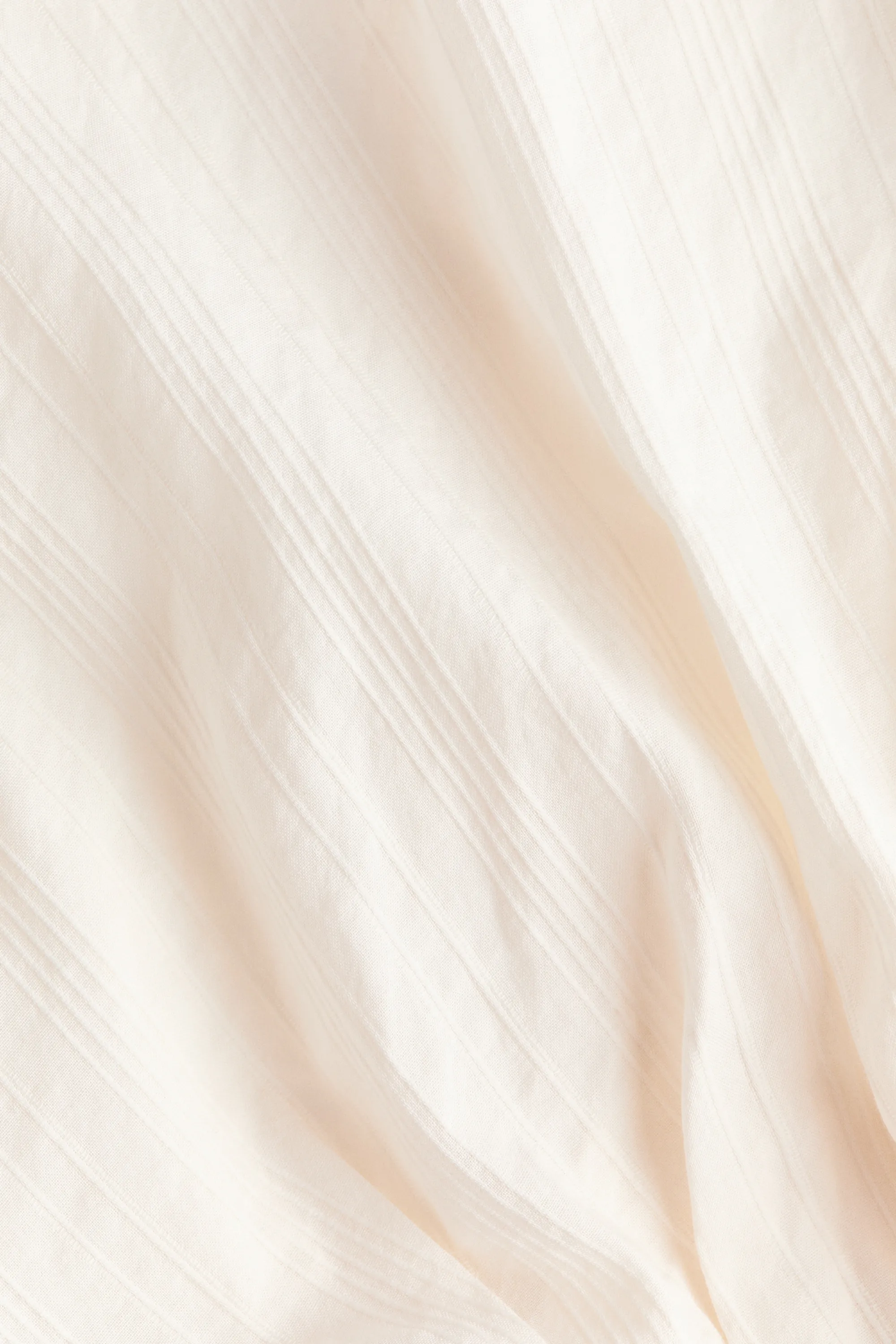 Chemise croisée en coton - Crème