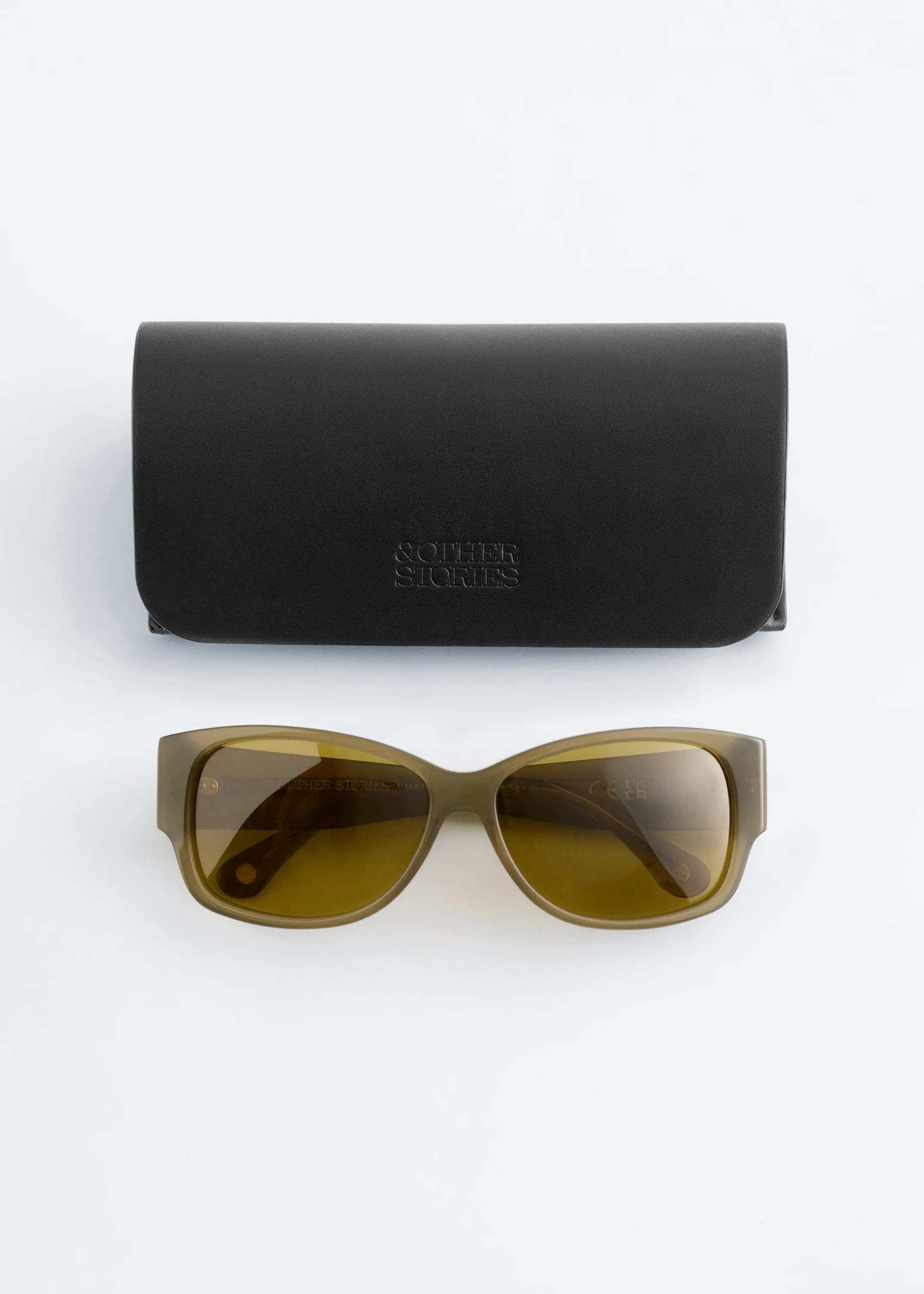 Lunettes de soleil à monture ovale - Vert