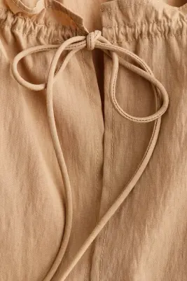 Blouse à effet boule - Beige — photo 4