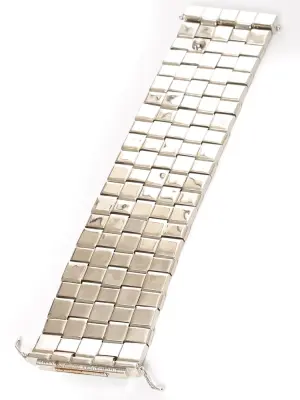 Bracelet manchette TILLY damier en argent Prix boutique $515 Taille S/M — photo 2