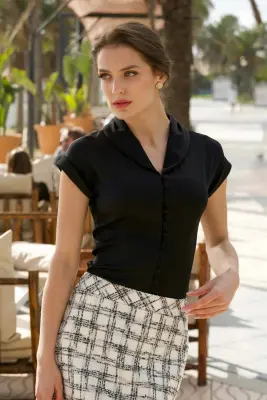 Ayla Mini Skirt - Black and white — photo 4