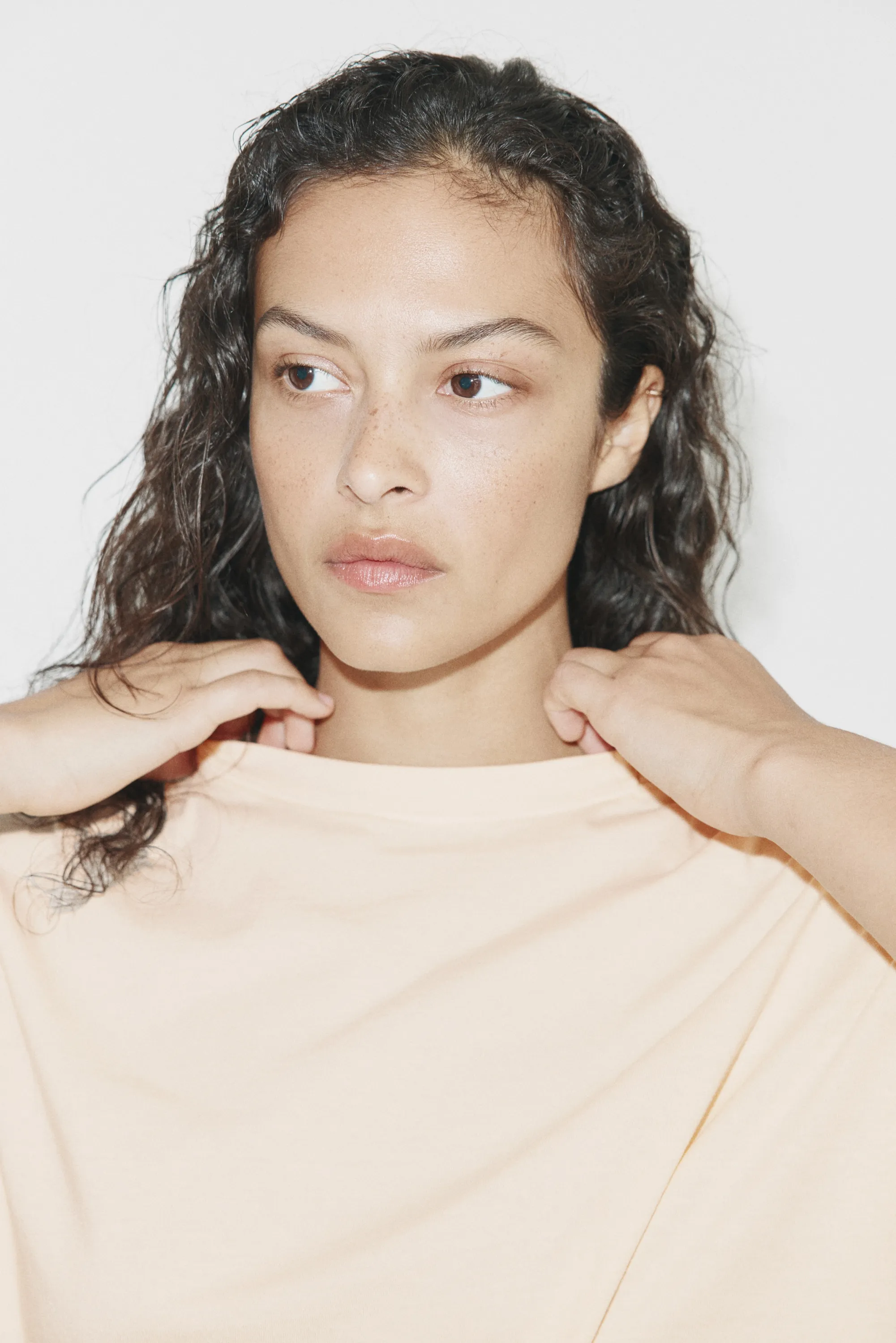 T-shirt oversize - Beige clair