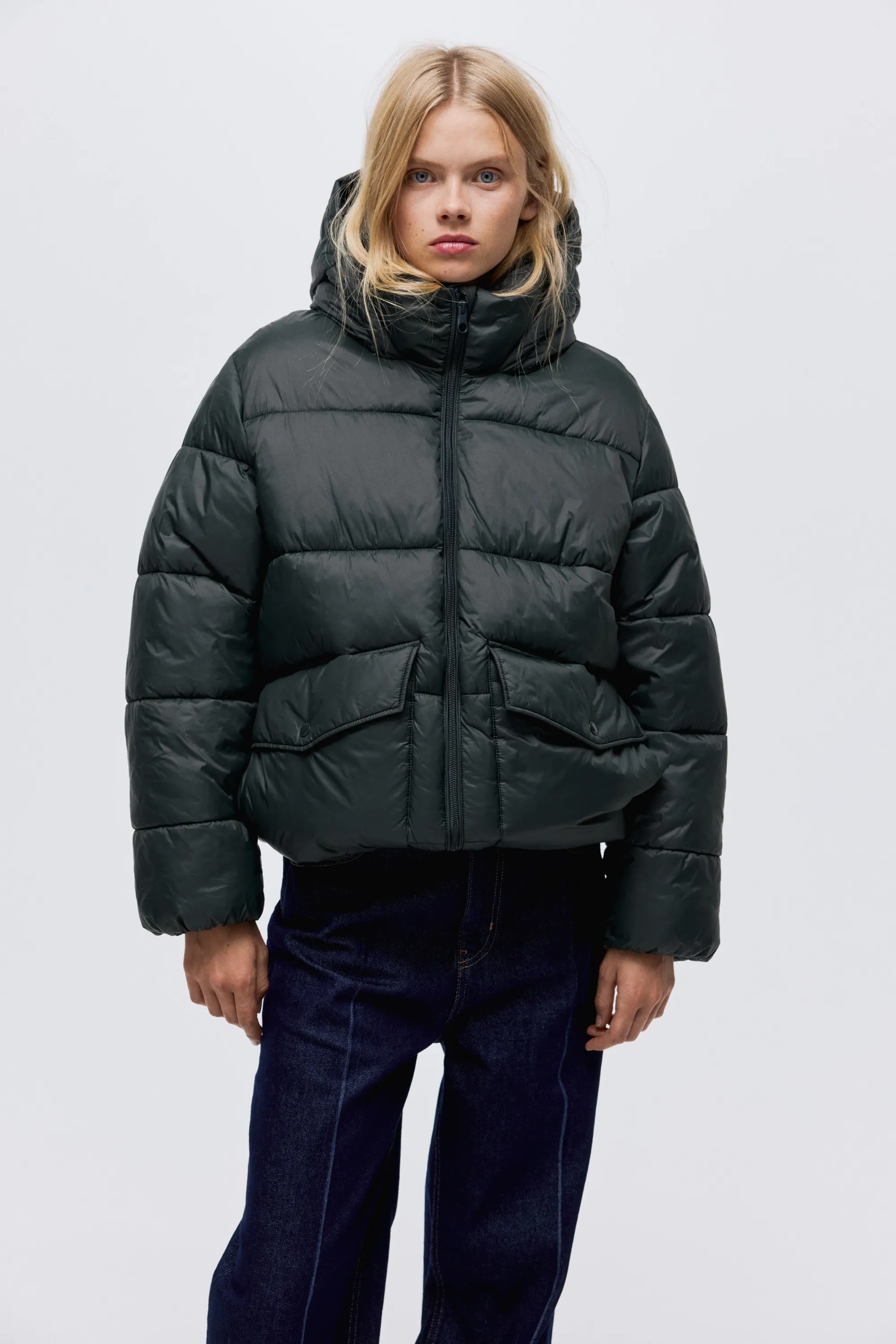 Doudoune oversize - Vert ancien foncé