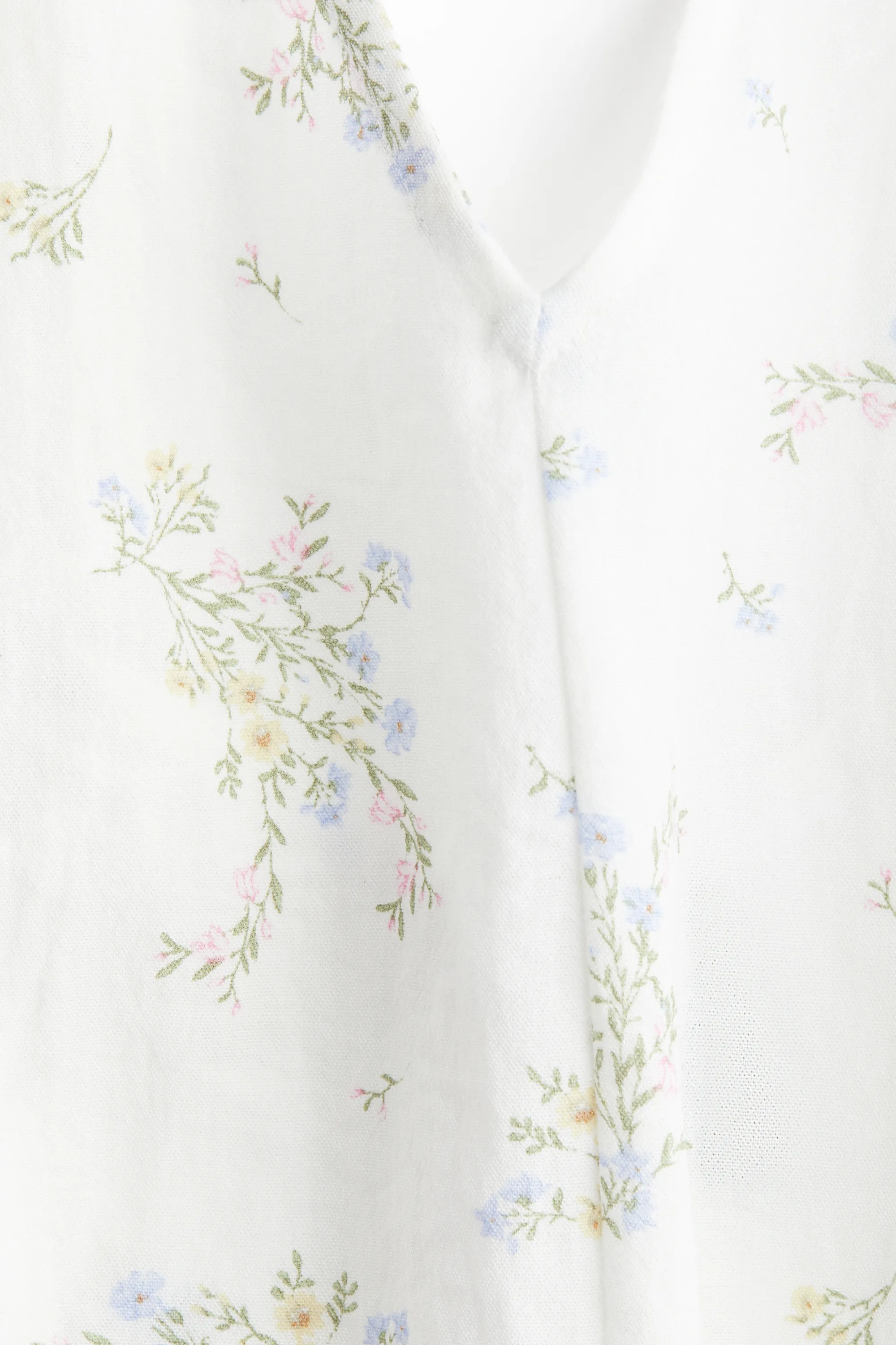 Open-back strappy dress - Blanc/fleuri