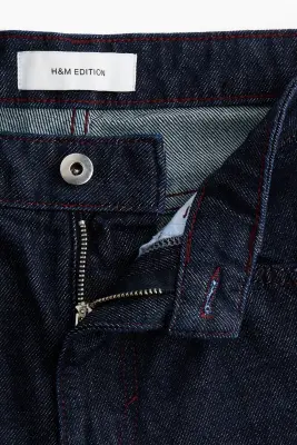 Barrel Leg Low Waist Ankle Jeans - Bleu denim foncé — photo 3