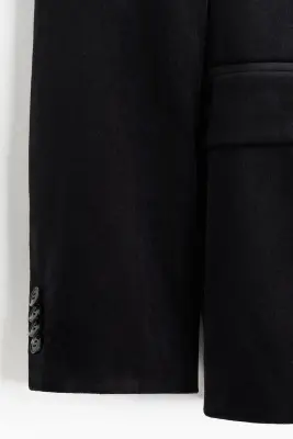 Veste Regular Fit à fermeture droite en velours - Noir — photo 2