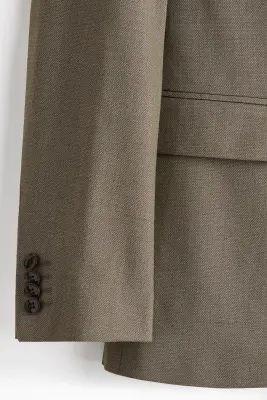 Veste Slim Fit à fermeture droite - Taupe — photo 5