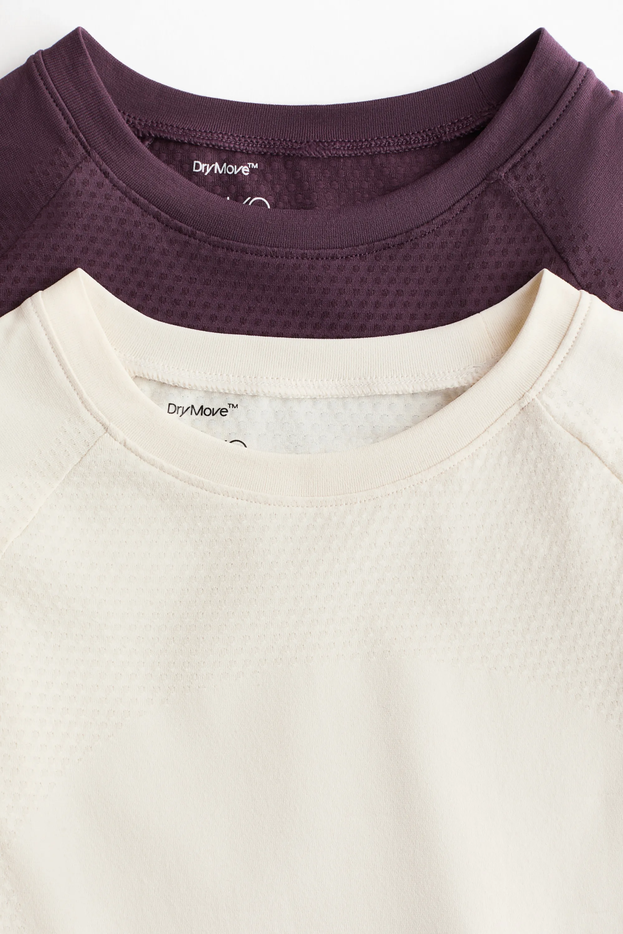 Lot de 2 tops de sport Seamless DryMove™ - Violet foncé/blanc