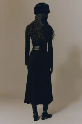 Robe en maille côtelée - Noir — photo 2