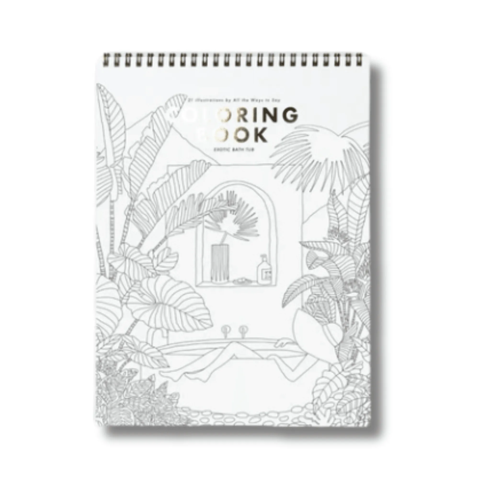 Carnet de coloriage pour adultes Exotic Bath Tub
