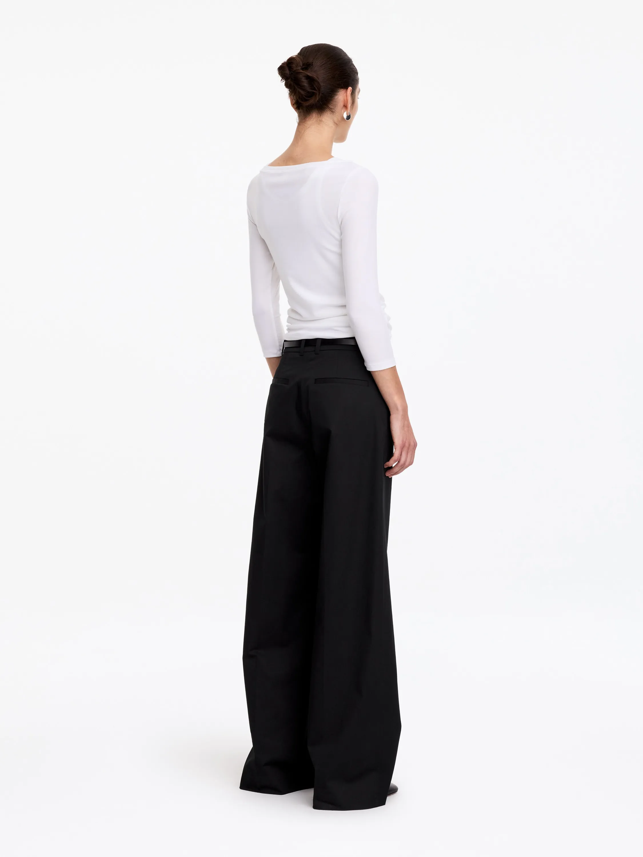 Pantalon chino taille haute - Noir