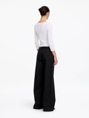 Pantalon chino taille haute - Noir — photo 1