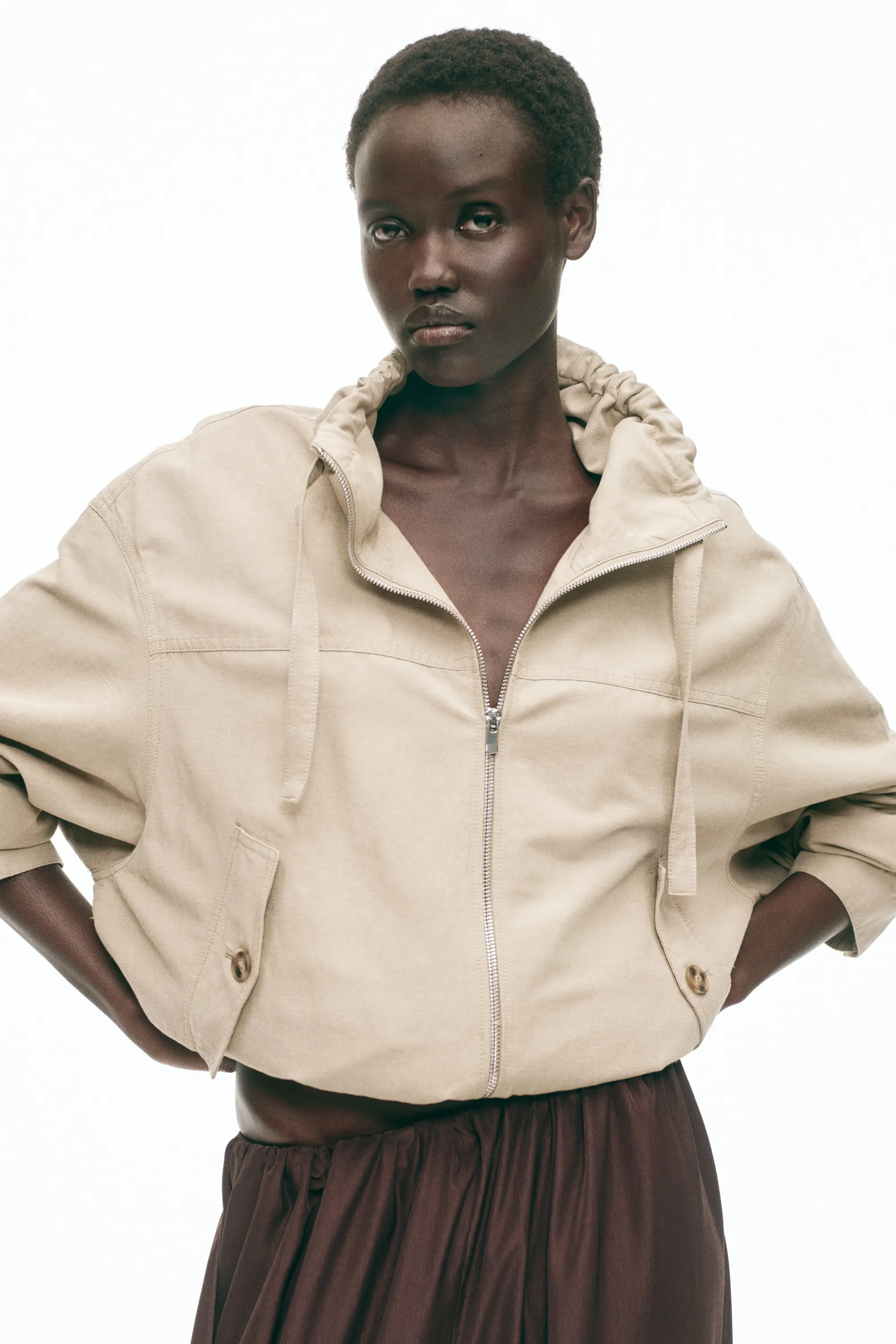 Veste en lin mélangé - Beige