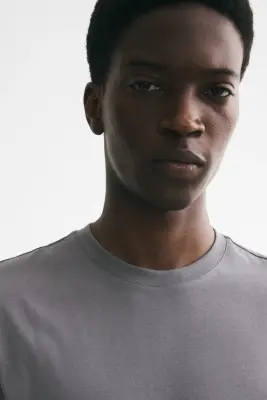T-shirt Regular Fit - Gris foncé — photo 1