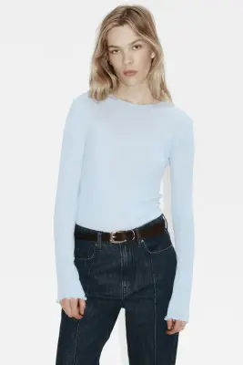 Top en laine - Bleu clair — photo 2
