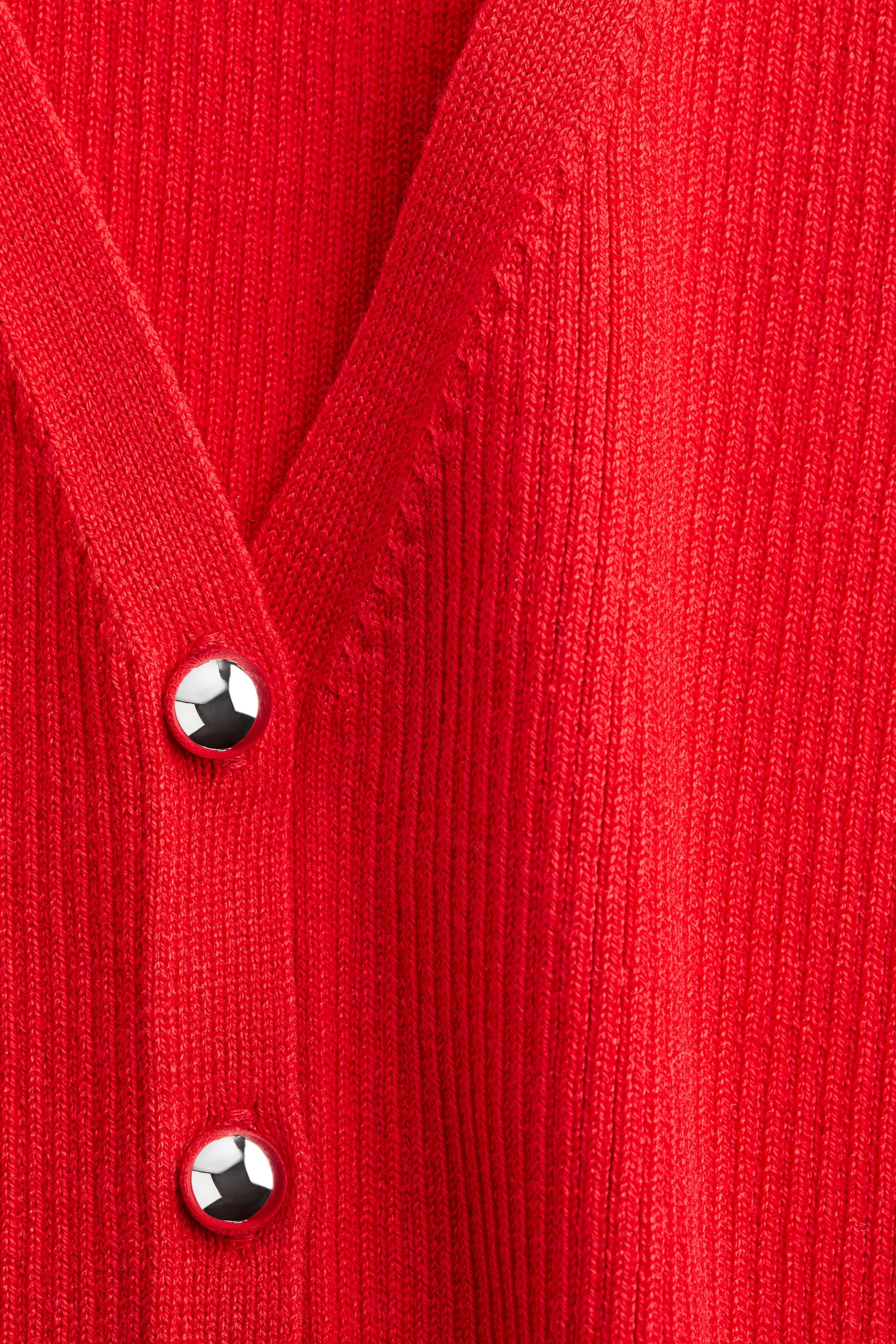 Pull sans manches à boutons - Rouge vif