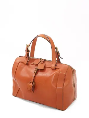 Sac à main DARLA bowling  en cuir camel fauve Prix boutique 1400€ — photo 2