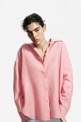 Chemise oversize - Rose — photo 1