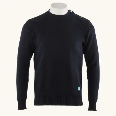 Pull 100% pure laine Marine, mixte — photo 3