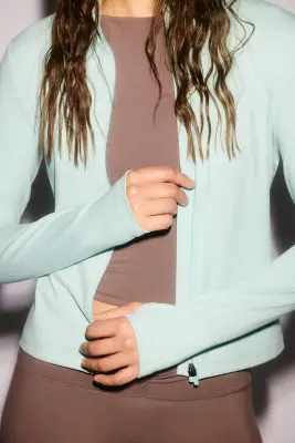Veste de sport zippée SoftMove™ - Bleu amazonite — photo 1