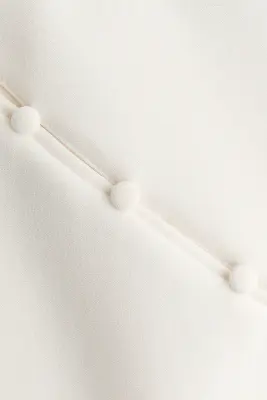 Top à mancherons avec détail boutonné - Ivoire — photo 4
