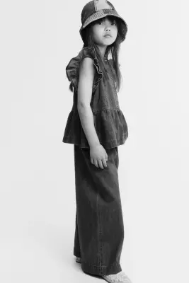 Ensemble 2 pièces en denim de coton - Bleu denim — photo 2