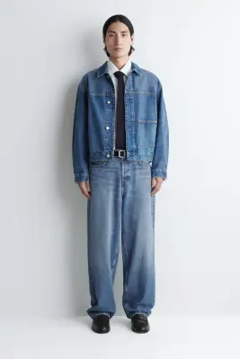 VESTE-CHEMISE EN DENIM - BLEU — photo 2