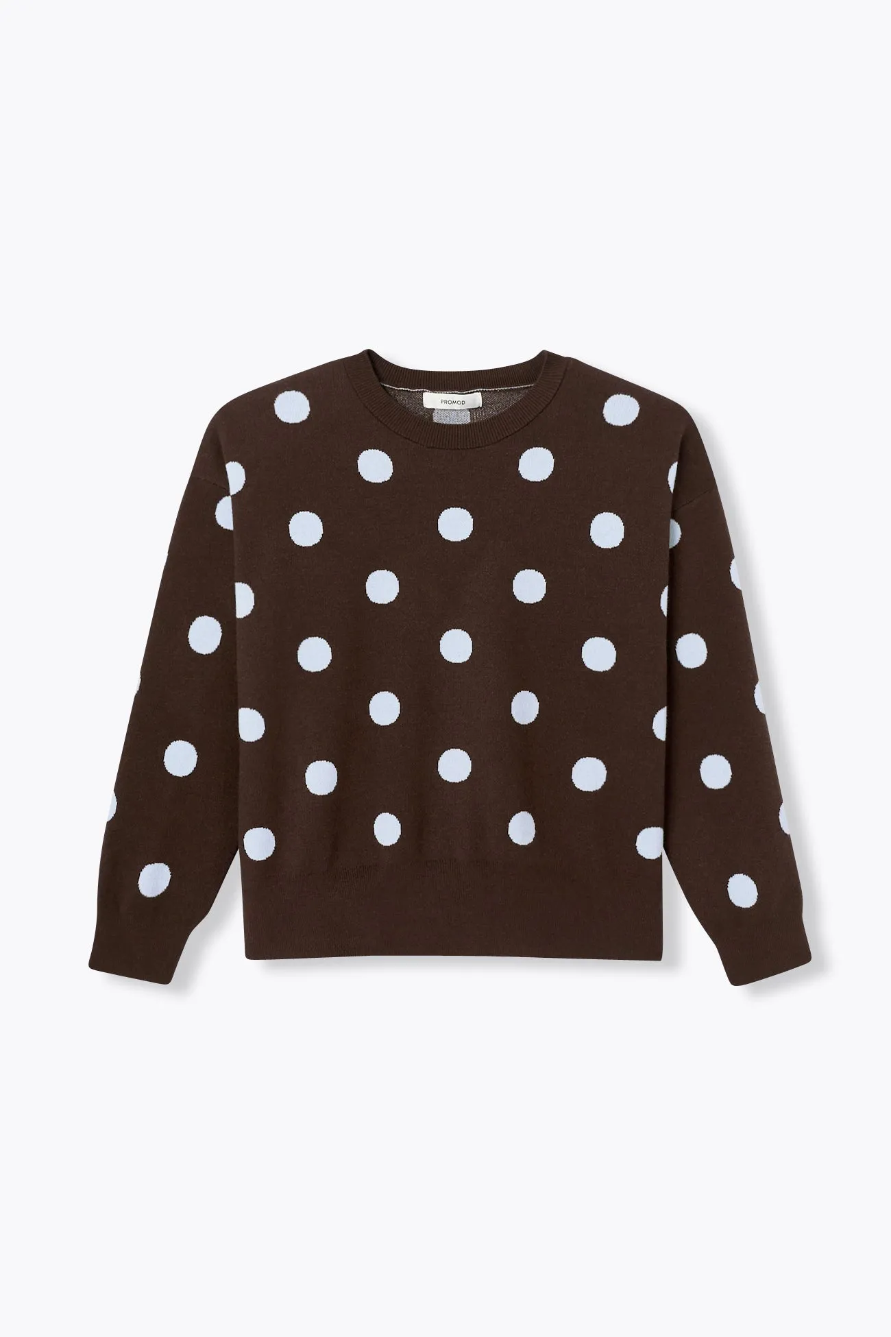 Pull à pois en maille compacte