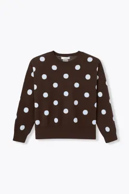 Pull à pois en maille compacte