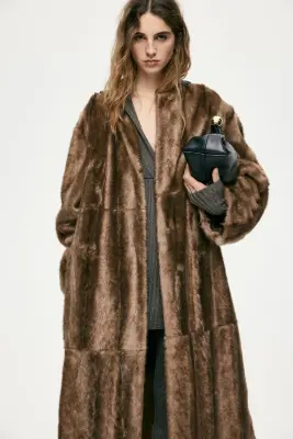 Manteau à écharpe - Beige foncé — photo 1
