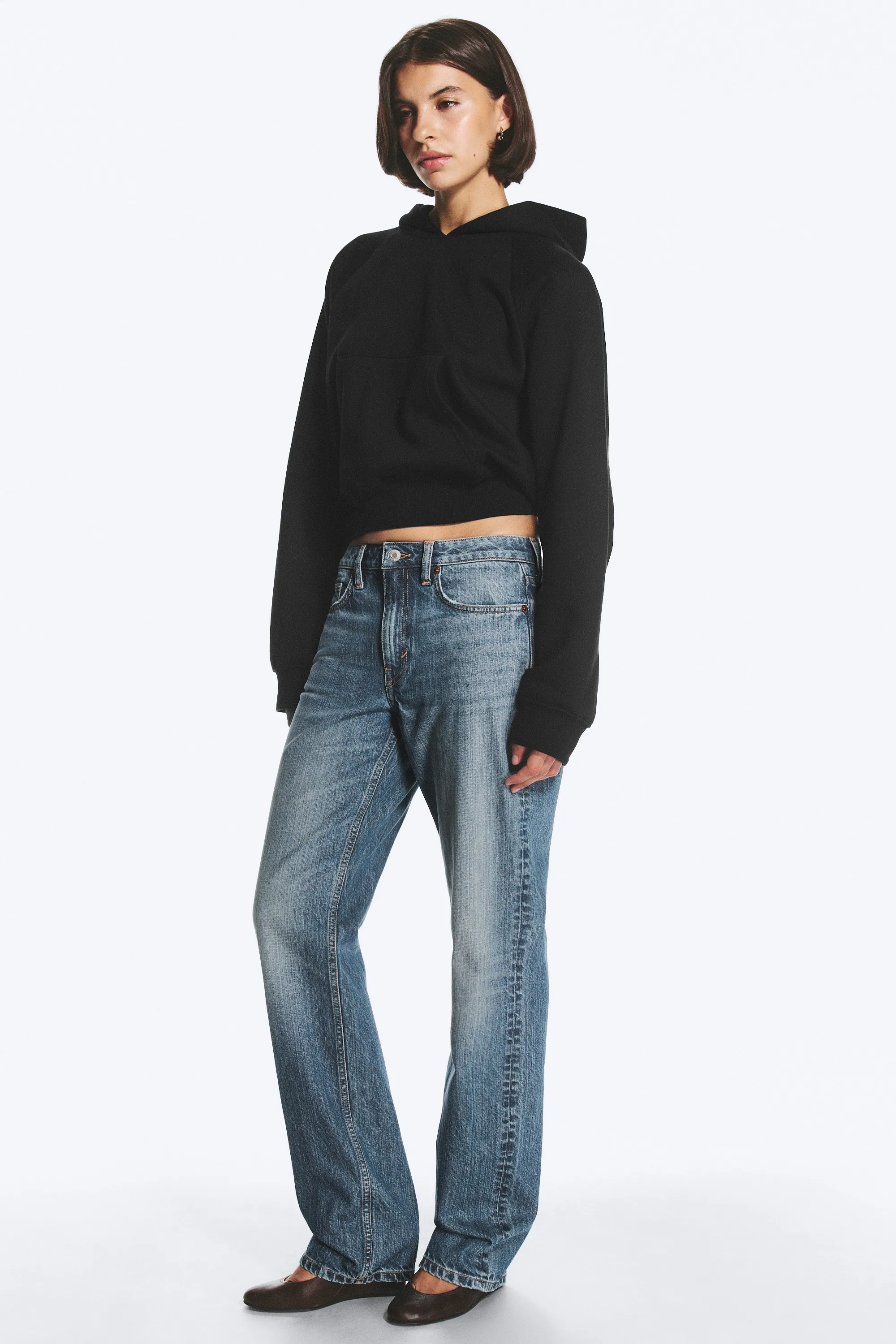 Jean droit standard taille mi-haute Laika - Radio Blue - Bleu moyen