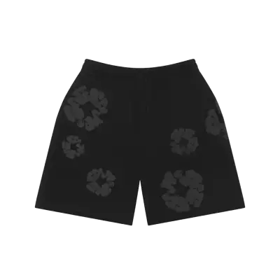 Denim Tears Mono Wreath Sweatshorts Black — photo 1
