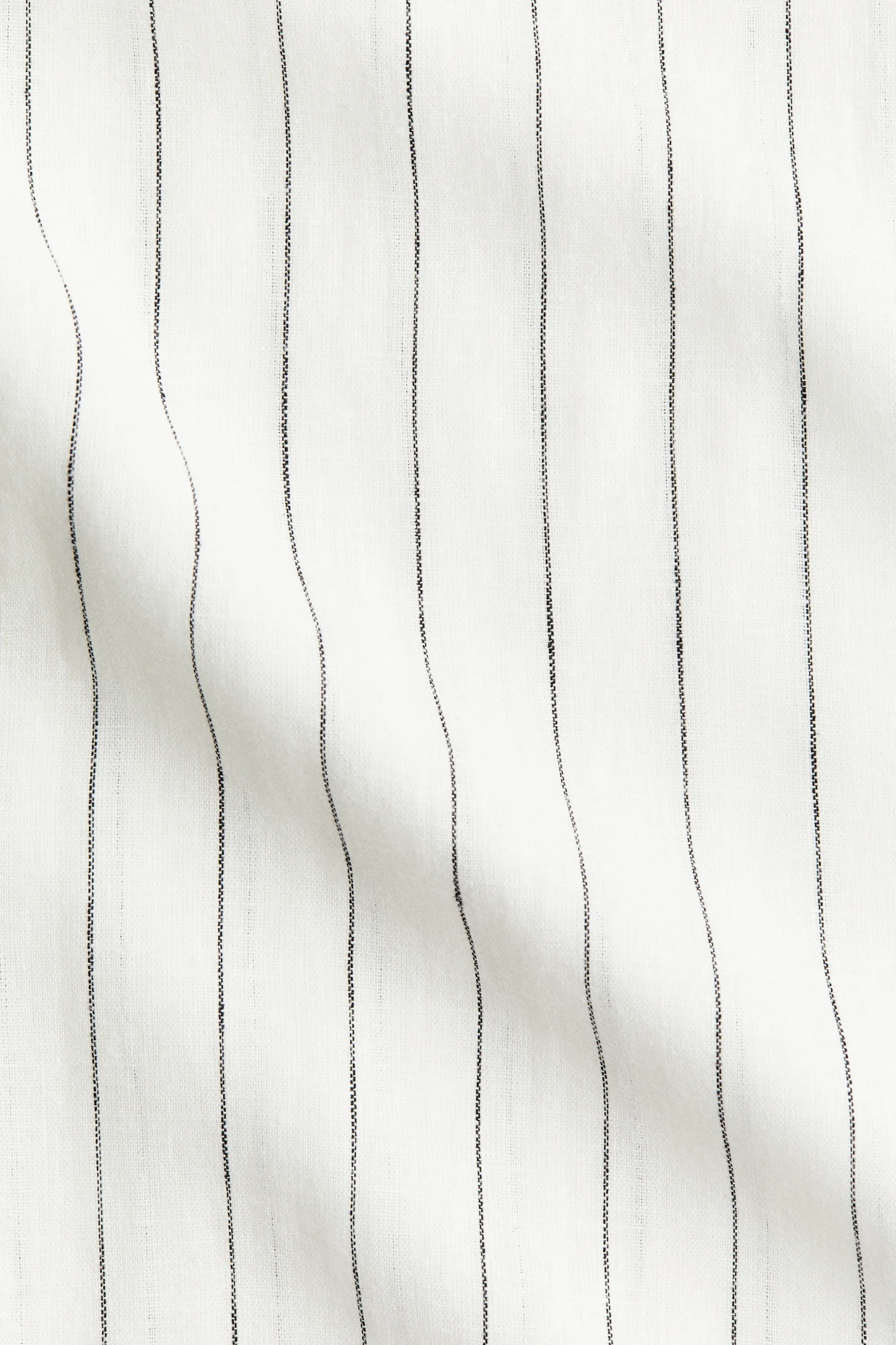 Pantalon large en lin mélangé - Blanc/rayures tennis