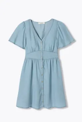 Robe courte en lyocell Femme — photo 1