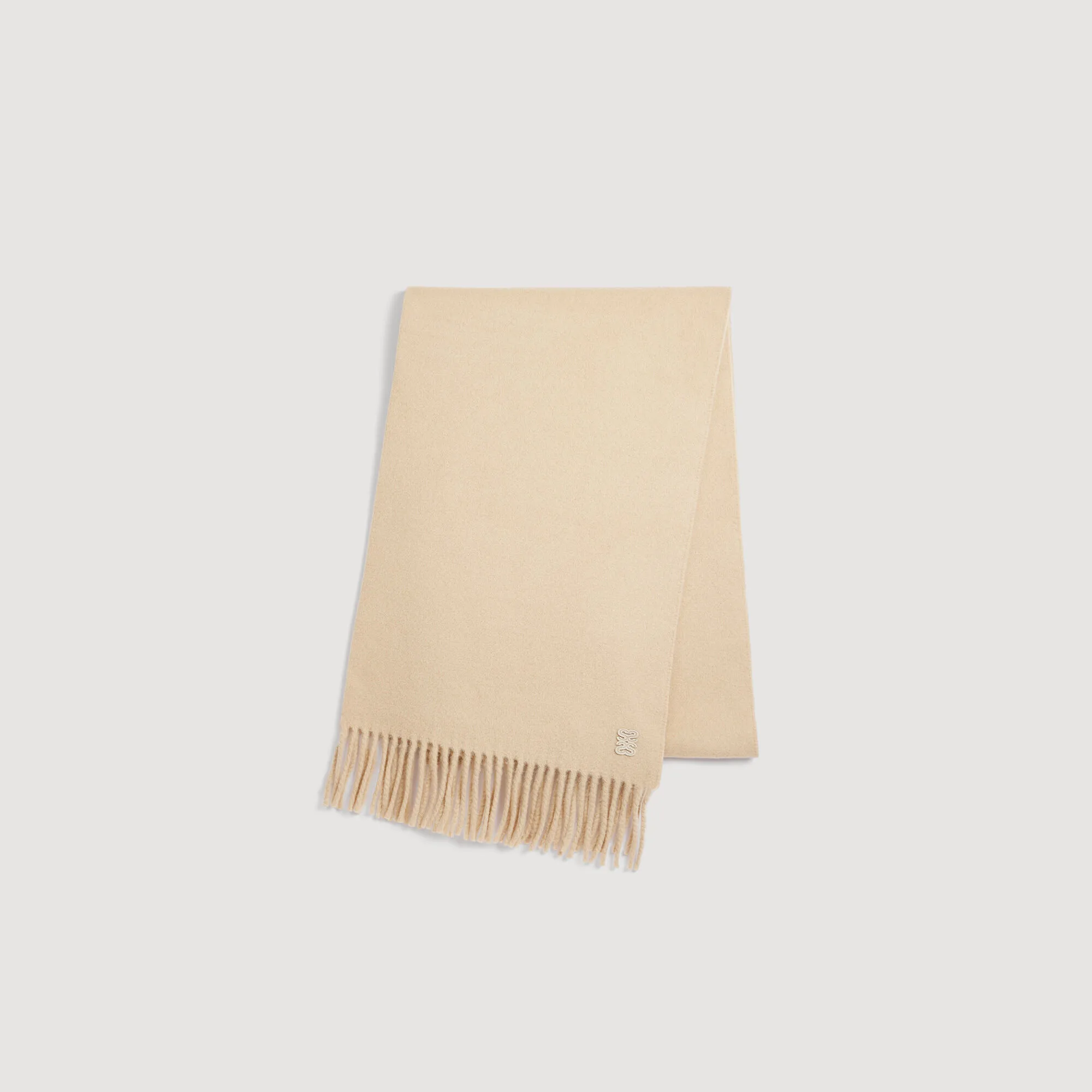 Écharpe en laine à franges