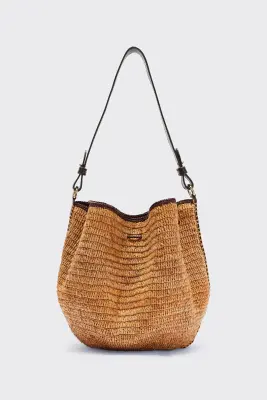 Panier Sola raphia et chocolat — photo 3