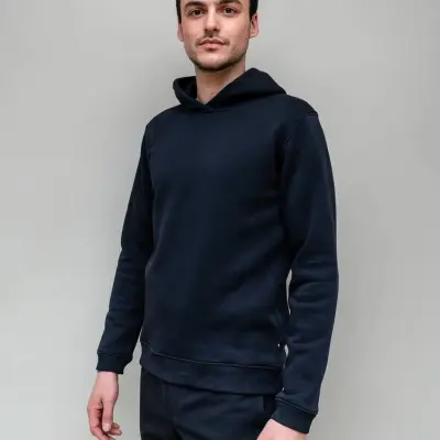 Sweat homme à capuche Henri bleu marine — photo 3