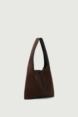 CABAS DELICE MARRON FONCÉ CROÛTE DE CUIR — photo 3