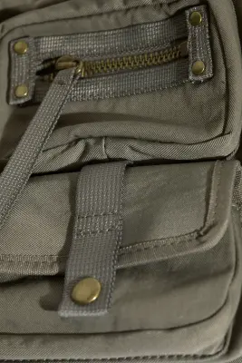 Sac à bandoulière multi-poches - Vert kaki cendré — photo 3